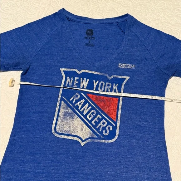 New York Rangers Girls Blue Logo Tee - Picture 3 of 5